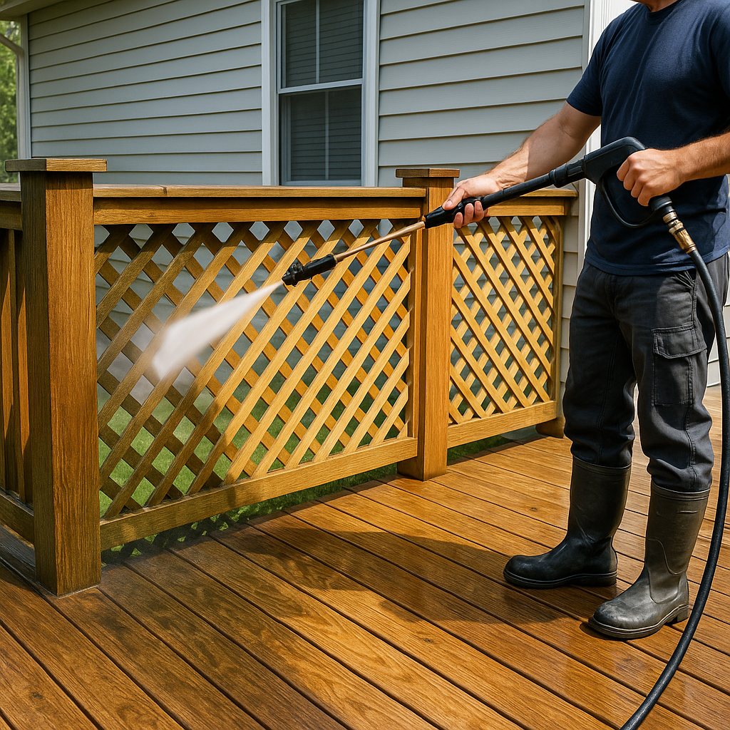 Wooden Porch Cleaning