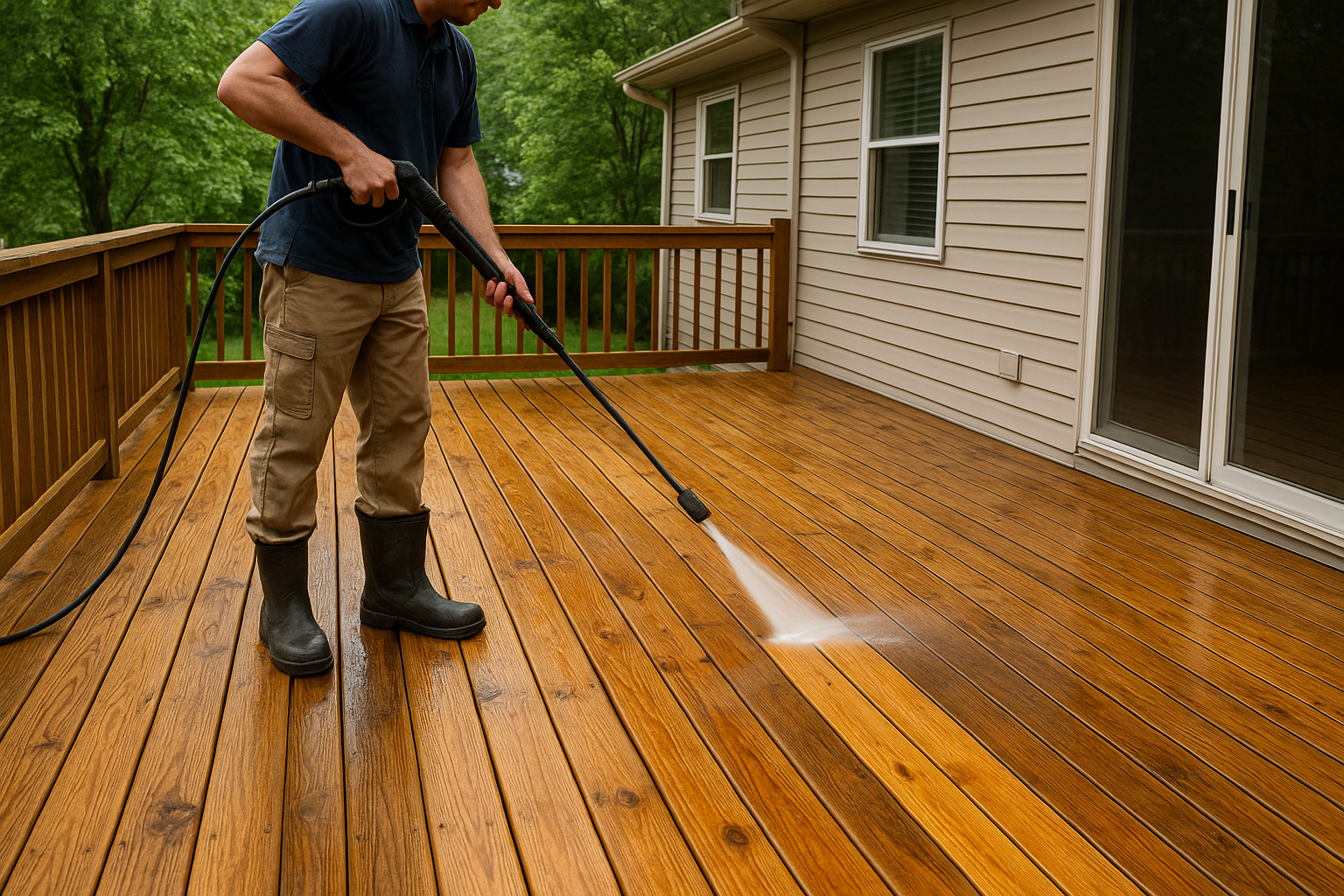 Wooden Deck Cleaning